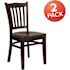 Carnegy Avenue Mahogany Wood Seat/Mahogany Wood Frame Restaurant Chairs (Set of 2)