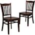 Carnegy Avenue Mahogany Wood Seat/Mahogany Wood Frame Restaurant Chairs (Set of 2)