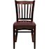 Carnegy Avenue Burgundy Vinyl Seat/Mahogany Wood Frame Restaurant Chairs (Set of 2)