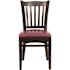 Carnegy Avenue Burgundy Vinyl Seat/Walnut Wood Frame Restaurant Chairs (Set of 2)