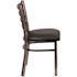 Carnegy Avenue Black Vinyl Seat/Clear Coated Metal Frame Restaurant Chairs (Set of 2)