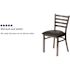 Carnegy Avenue Black Vinyl Seat/Clear Coated Metal Frame Restaurant Chairs (Set of 2)