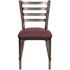 Carnegy Avenue Burgundy Vinyl Seat/Clear Coated Metal Frame Restaurant Chairs (Set of 2)