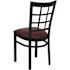 Carnegy Avenue Burgundy Vinyl Seat/Black Metal Frame Restaurant Chairs (Set of 2)