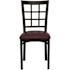 Carnegy Avenue Burgundy Vinyl Seat/Black Metal Frame Restaurant Chairs (Set of 2)