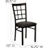Carnegy Avenue Black Vinyl Seat/Black Metal Frame Restaurant Chairs (Set of 2)