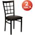 Carnegy Avenue Black Vinyl Seat/Black Metal Frame Restaurant Chairs (Set of 2)