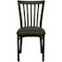 Carnegy Avenue Black Vinyl Seat/Black Metal Frame Restaurant Chairs (Set of 2)