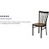 Carnegy Avenue Cherry Wood Seat/Black Metal Frame Restaurant Chairs (Set of 2)