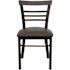 Carnegy Avenue Black Vinyl Seat/Black Metal Frame Restaurant Chairs (Set of 2)