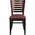 Carnegy Avenue Burgundy Vinyl Seat/Walnut Wood Frame Restaurant Chairs (Set of 2)