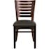 Carnegy Avenue Black Vinyl Seat/Walnut Wood Frame Restaurant Chairs (Set of 2)