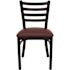 Carnegy Avenue Burgundy Vinyl Seat/Black Metal Frame Restaurant Chairs (Set of 2)