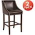 Carnegy Avenue 30 in. Brown Leather Bar stool (Set of 2)