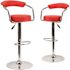 Carnegy Avenue 33.25 in. Red Bar stool (Set of 2)