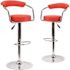 Carnegy Avenue 33.25 in. Red Bar stool (Set of 2)