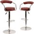 Carnegy Avenue 33.25 in. Burgundy Bar stool (Set of 2)