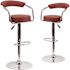 Carnegy Avenue 33.25 in. Burgundy Bar stool (Set of 2)