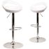 Carnegy Avenue 33 in. White Bar stool (Set of 2)