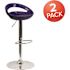 Carnegy Avenue 33 in. Blue Bar stool (Set of 2)