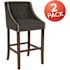Carnegy Avenue 30 in. Charcoal Fabric Bar stool (Set of 2)