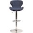 Carnegy Avenue 33 in. Blue Fabric Bar stool (Set of 2)