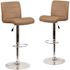 Carnegy Avenue 34.5 in. Cappuccino Bar stool (Set of 2)