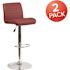 Carnegy Avenue 34.5 in. Burgundy Bar stool (Set of 2)