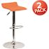 Carnegy Avenue 31.25 in. Orange Bar stool (Set of 2)