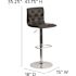 Carnegy Avenue 32.25 in. Black Bar stool (Set of 2)