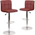 Carnegy Avenue 34 in. Burgundy Bar stool (Set of 2)