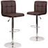 Carnegy Avenue 34 in. Brown Bar stool (Set of 2)
