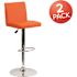 Carnegy Avenue 32.25 in. Orange Bar stool (Set of 2)