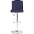 Carnegy Avenue 32.5 in. Blue Fabric Bar Stool (Set of 2)