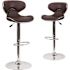 Carnegy Avenue 32.5 in. Brown Bar stool (Set of 2)