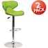 Carnegy Avenue 32.5 in. Green Bar stool (Set of 2)