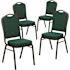 Carnegy Avenue Green Fabric/Gold Vein Frame Banquet Stack Chair (Set of 4)