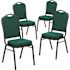 Carnegy Avenue Green Fabric/Gold Vein Frame Banquet Stack Chair (Set of 4)