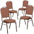 Carnegy Avenue Brown Fabric/Copper Vein Frame Banquet Stack Chair (Set of 4)