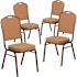 Carnegy Avenue Light Brown Fabric/Copper Vein Frame Banquet Stack Chair (Set of 4)