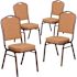 Carnegy Avenue Light Brown Fabric/Copper Vein Frame Banquet Stack Chair (Set of 4)