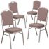 Carnegy Avenue Gray Dot Fabric/Silver Frame Banquet Stack Chair (Set of 4)