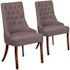 Carnegy Avenue Gray Fabric Fabric Side Chair (Set of 2)