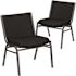 Carnegy Avenue Black Big and Tall Fabric Side Stack Chair (Set of 2)
