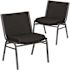 Carnegy Avenue Black Big and Tall Fabric Side Stack Chair (Set of 2)