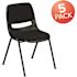 Carnegy Avenue Black Plastic Stack Chair (Set of 5)