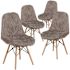 Carnegy Avenue Charcoal Gray Furry Chair (Set of 4)