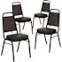 Carnegy Avenue Black Vinyl/Black Frame Banquet Stack Chair (Set of 4)