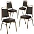 Carnegy Avenue Black Vinyl/Gold Frame Banquet Stack Chair (Set of 4)