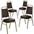 Carnegy Avenue Black Vinyl/Gold Frame Banquet Stack Chair (Set of 4)